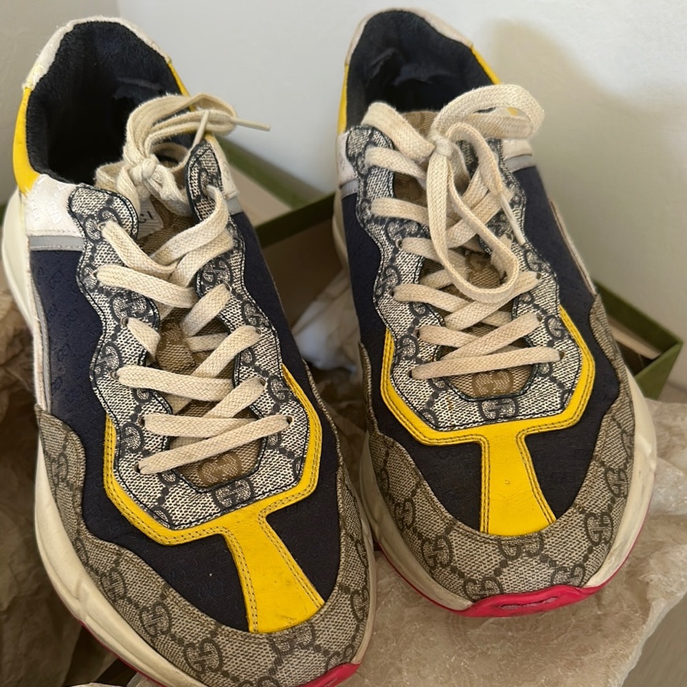 Gucci Yellow and Black Sneakers